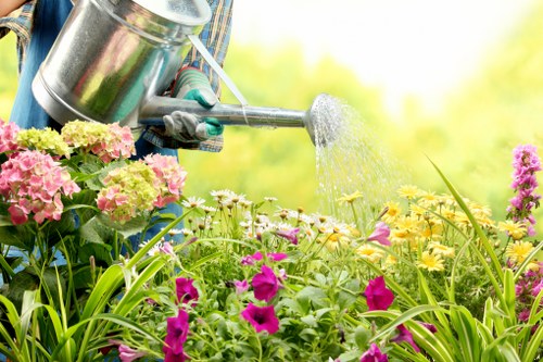 Charity partnership reusing garden materials and planters